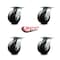 Service Caster 6 Inch Phenolic Wheel Heavy Duty Top Plate Swivel Caster, 4PK SCC-55S625-PHR-4 - alternate 5